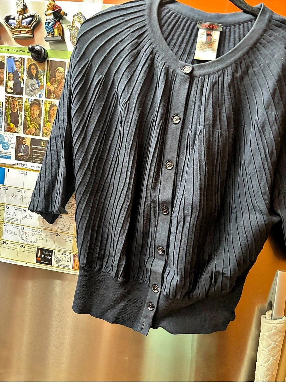 Grace Elements Pleated Button-Front Cardigan Size Medium Like New